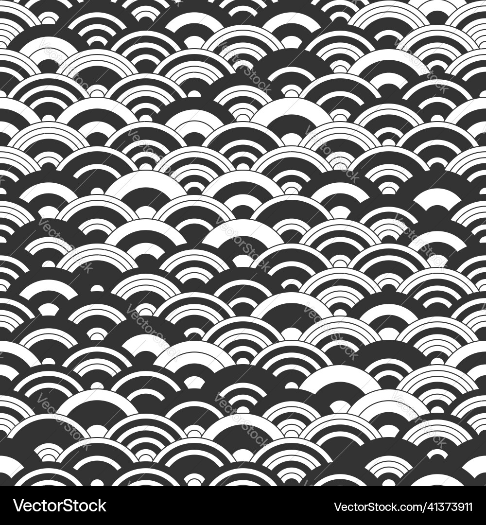 Japanese pattern seamless wave background Vector Image