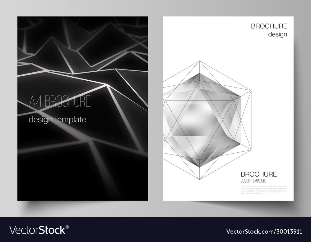 Layout a4 format modern cover mockups Royalty Free Vector