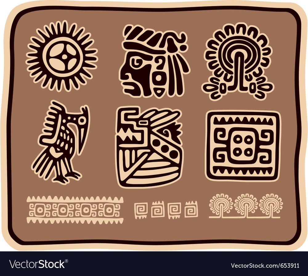 Set mexican design elements Royalty Free Vector Image