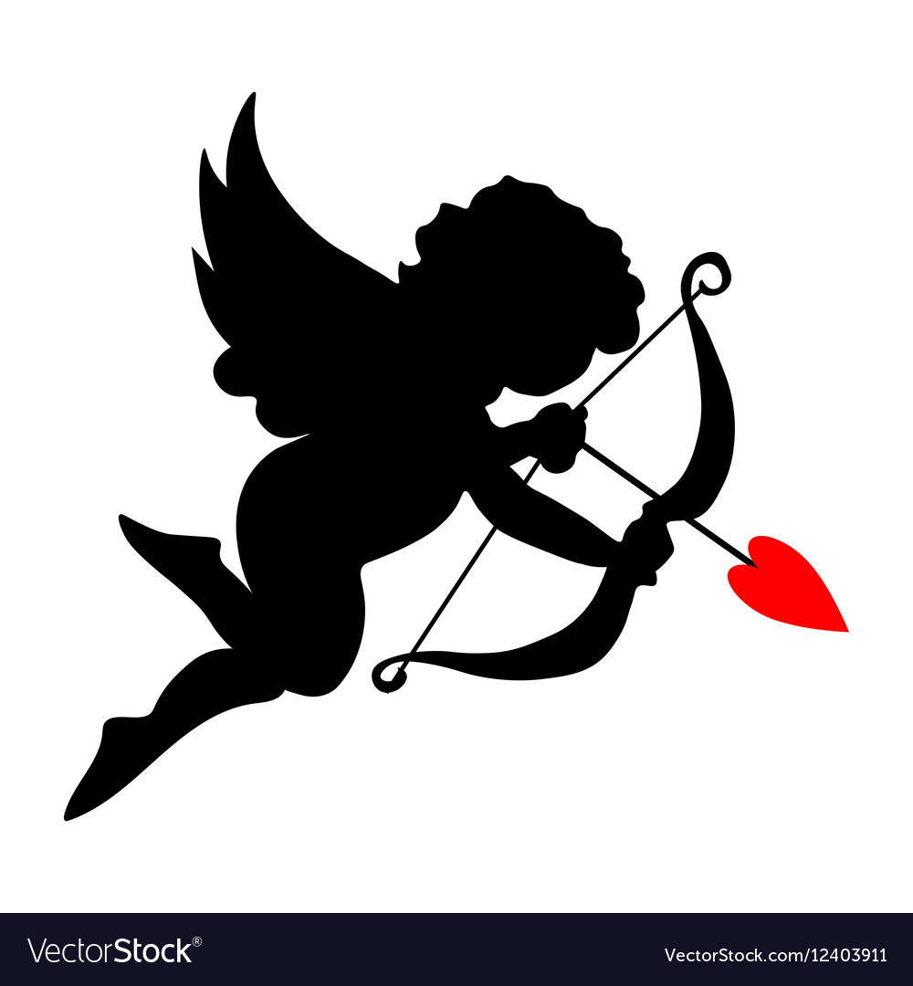 Valentine Cupid Icon With Arrow And Wings Vector Image 9693