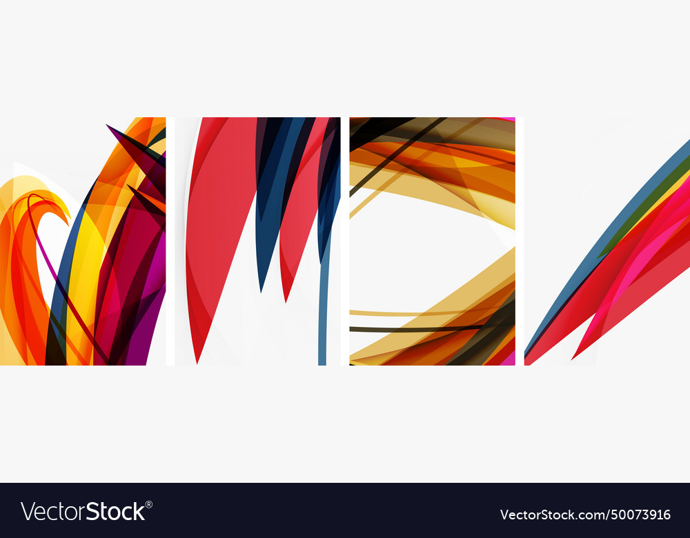 Abstract colorful wave posters for wallpaper Vector Image