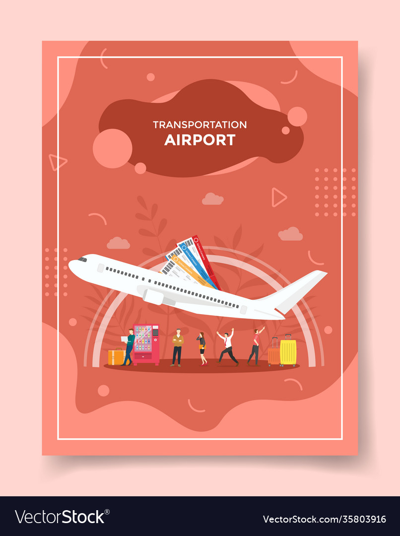 Airport concept for template banners flyer