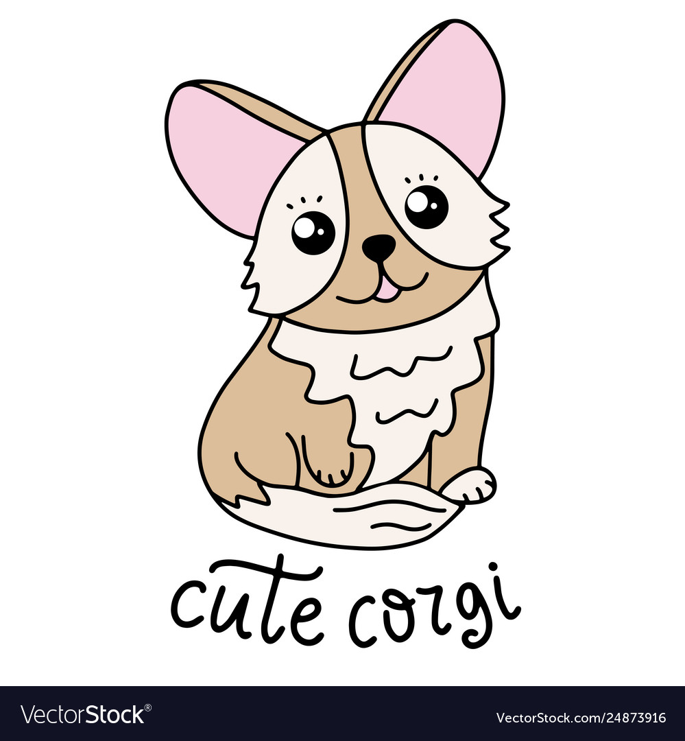 Corgi Hunderasse Schriftzug