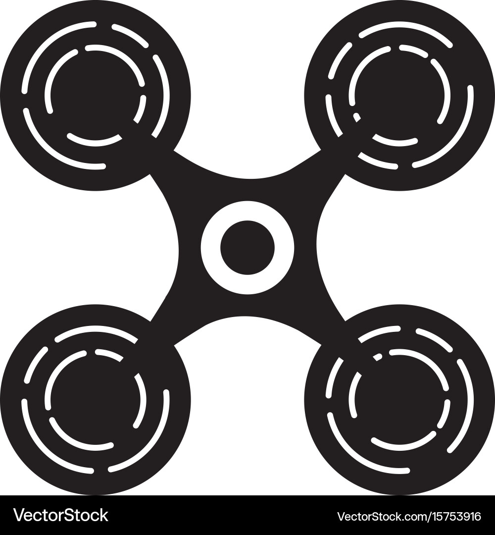 Drone flying technology icon Royalty Free Vector Image