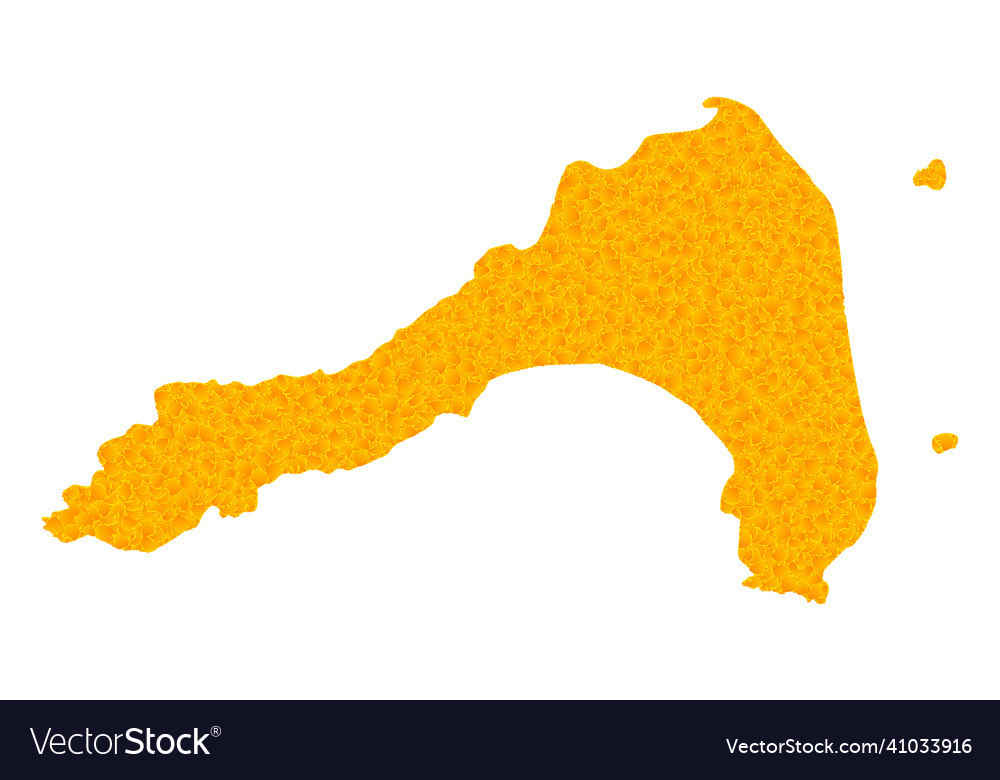 Golden map of koh lipe Royalty Free Vector Image