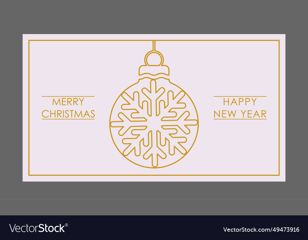 Merry christmas and happy new year template Vector Image