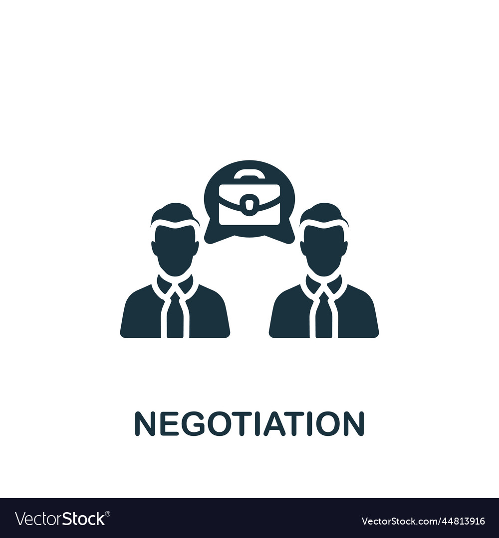 Negotiation icon monochrome simple recruitment