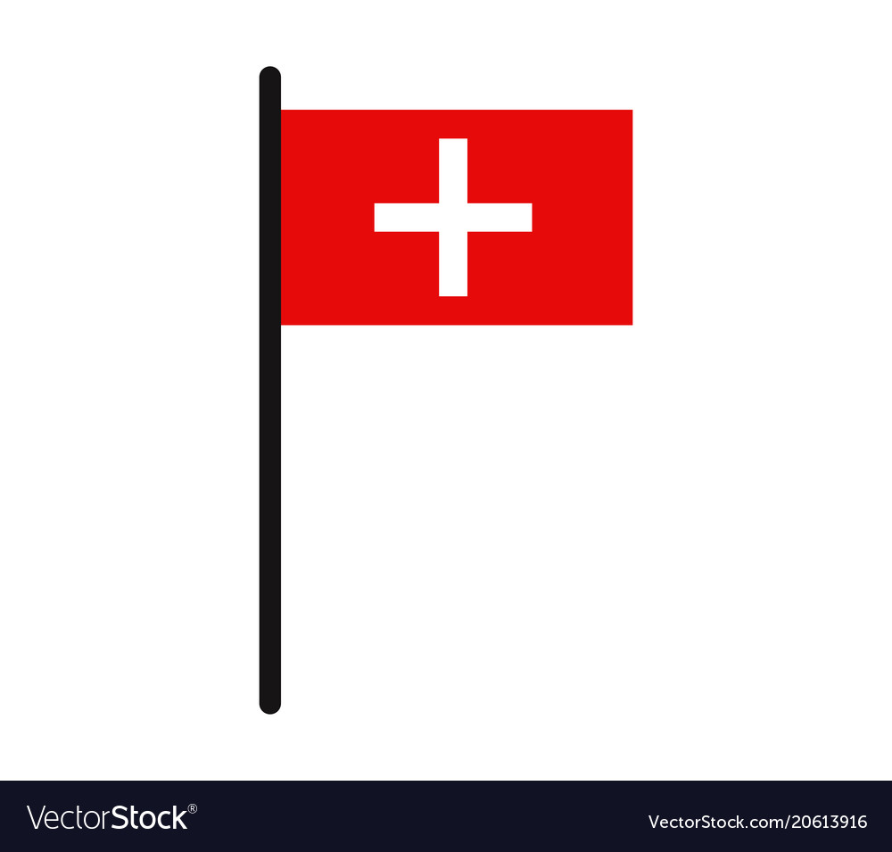 Swiss flag Royalty Free Vector Image - VectorStock