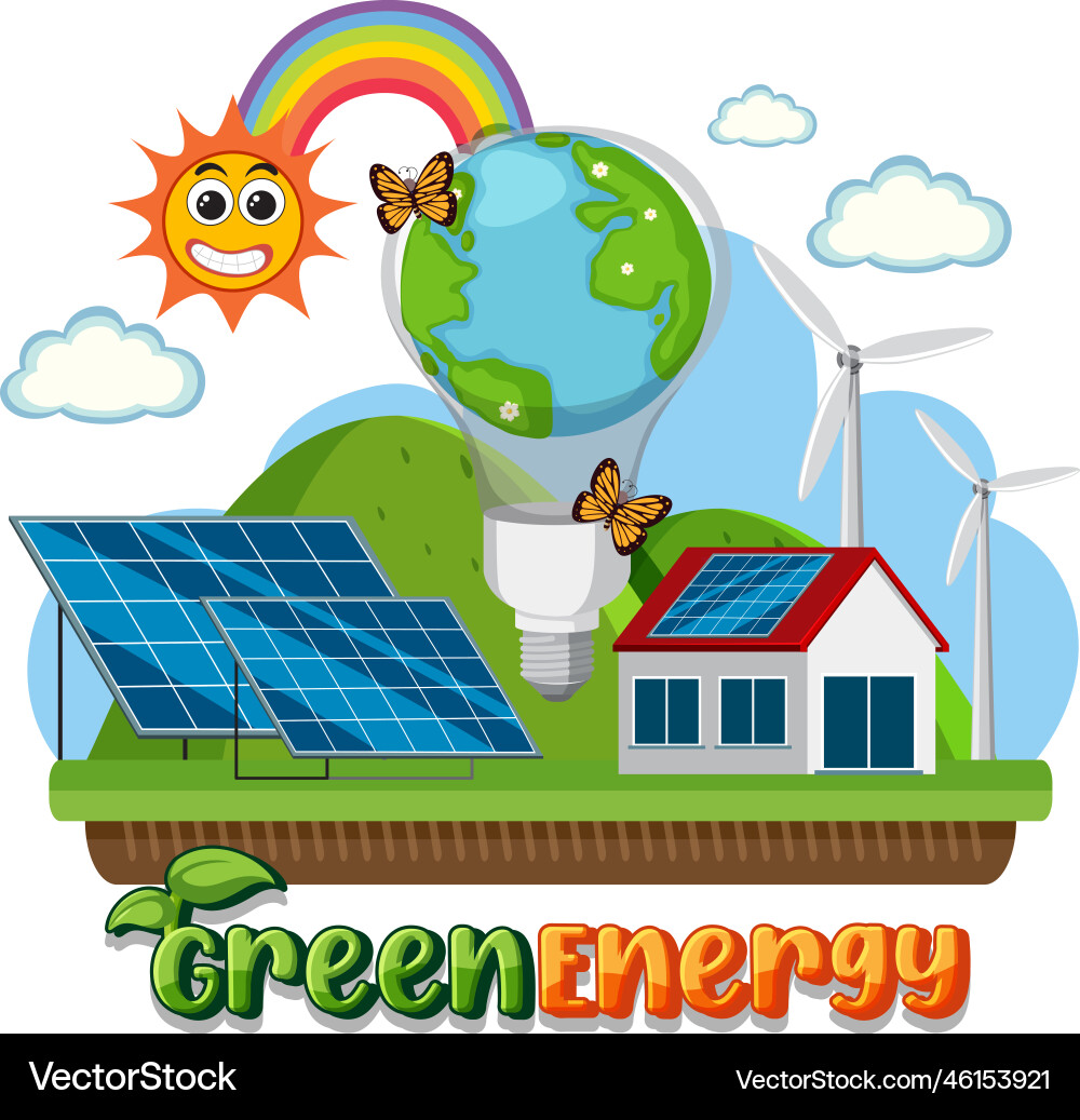 Alternative green energy concept Royalty Free Vector Image