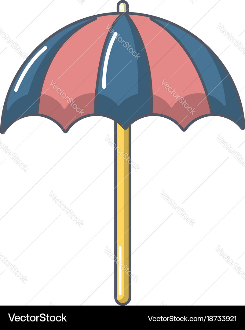 Beach Umbrella Icon Cartoon Style Royalty Free Vector Image