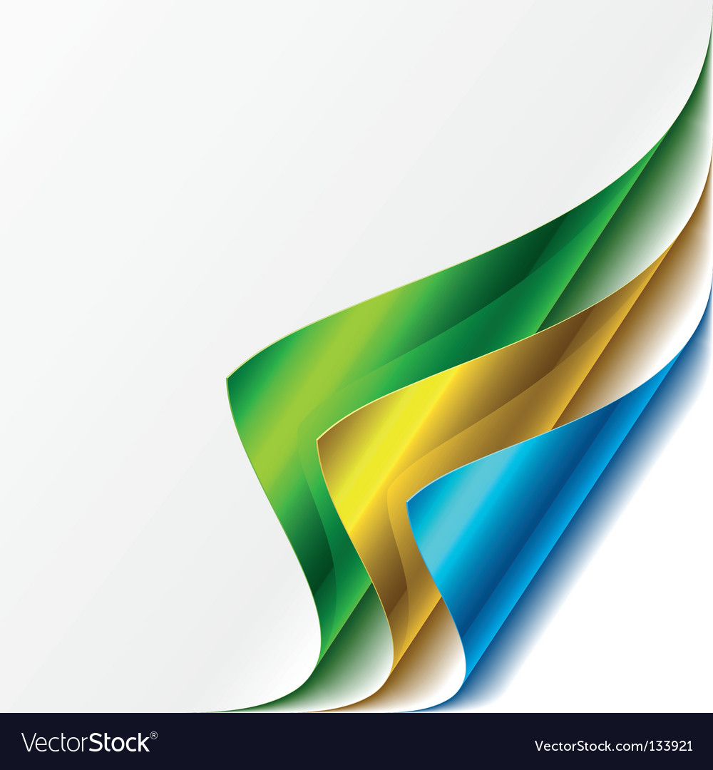 Curled corners Royalty Free Vector Image VectorStock