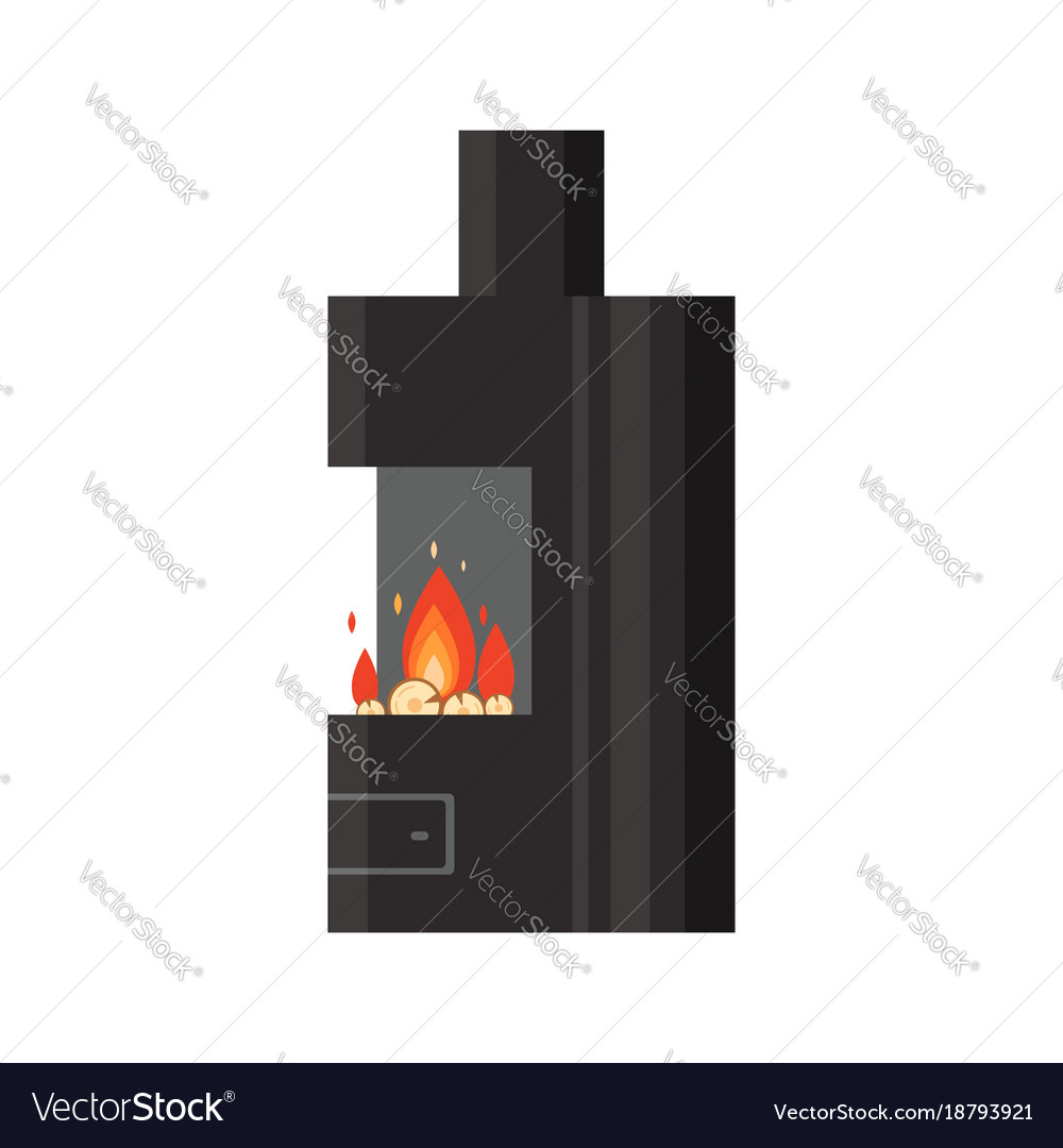 Different Colorful Home Fireplace With Fire Vector Image