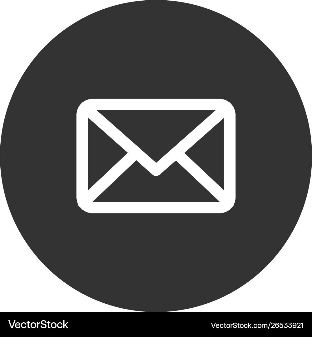 Envelope icon in modern style for web site Vector Image