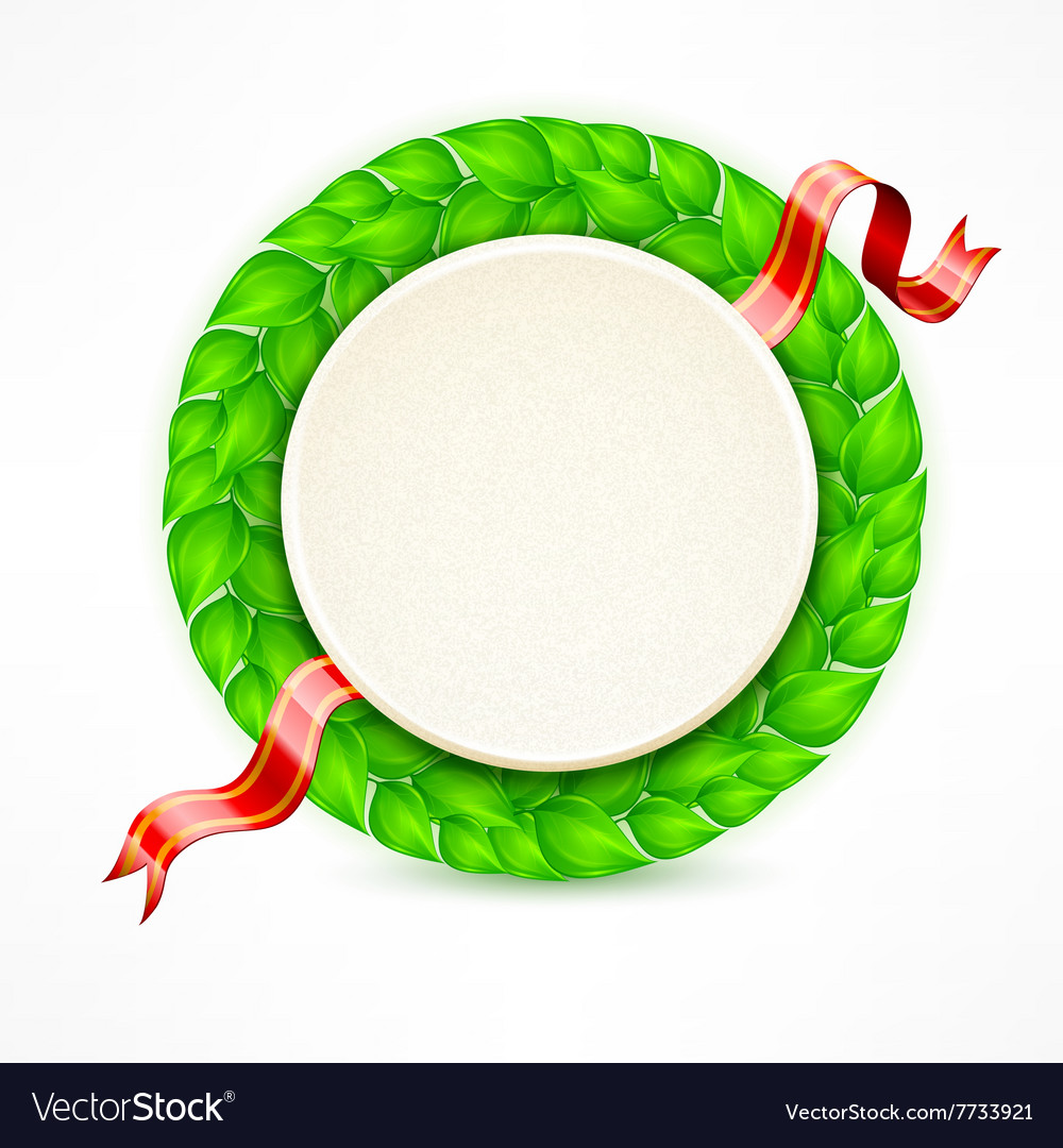 Green leaves wreath