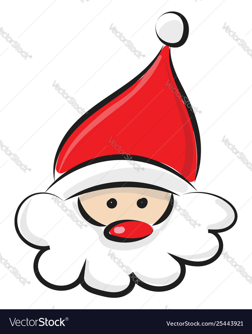 Head santa claus or color Royalty Free Vector Image