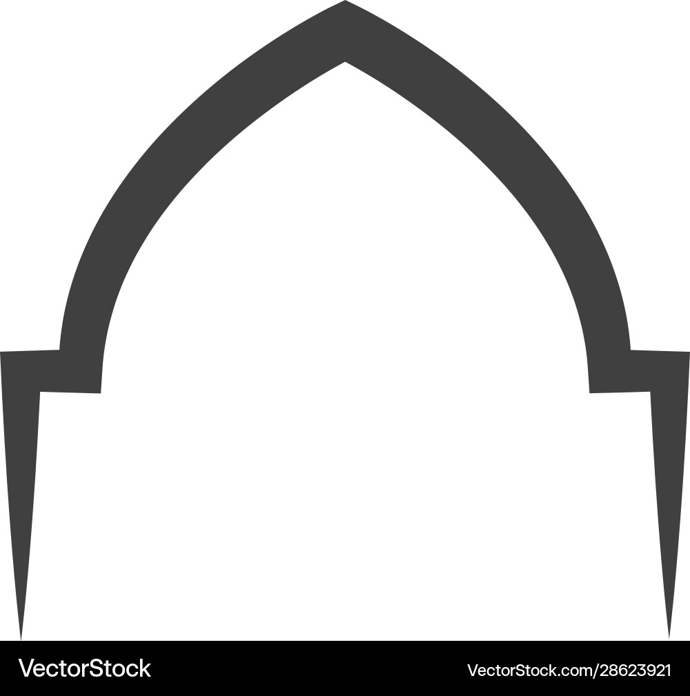 Mosque window icon Royalty Free Vector Image - VectorStock