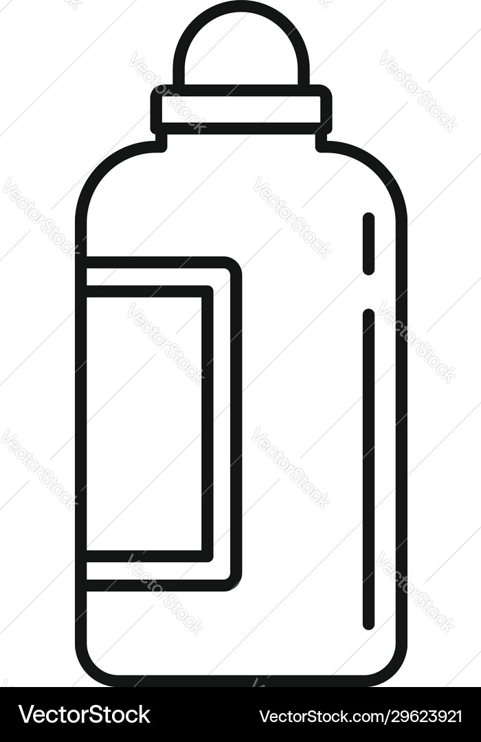 Plastic bottle icon outline style Royalty Free Vector Image