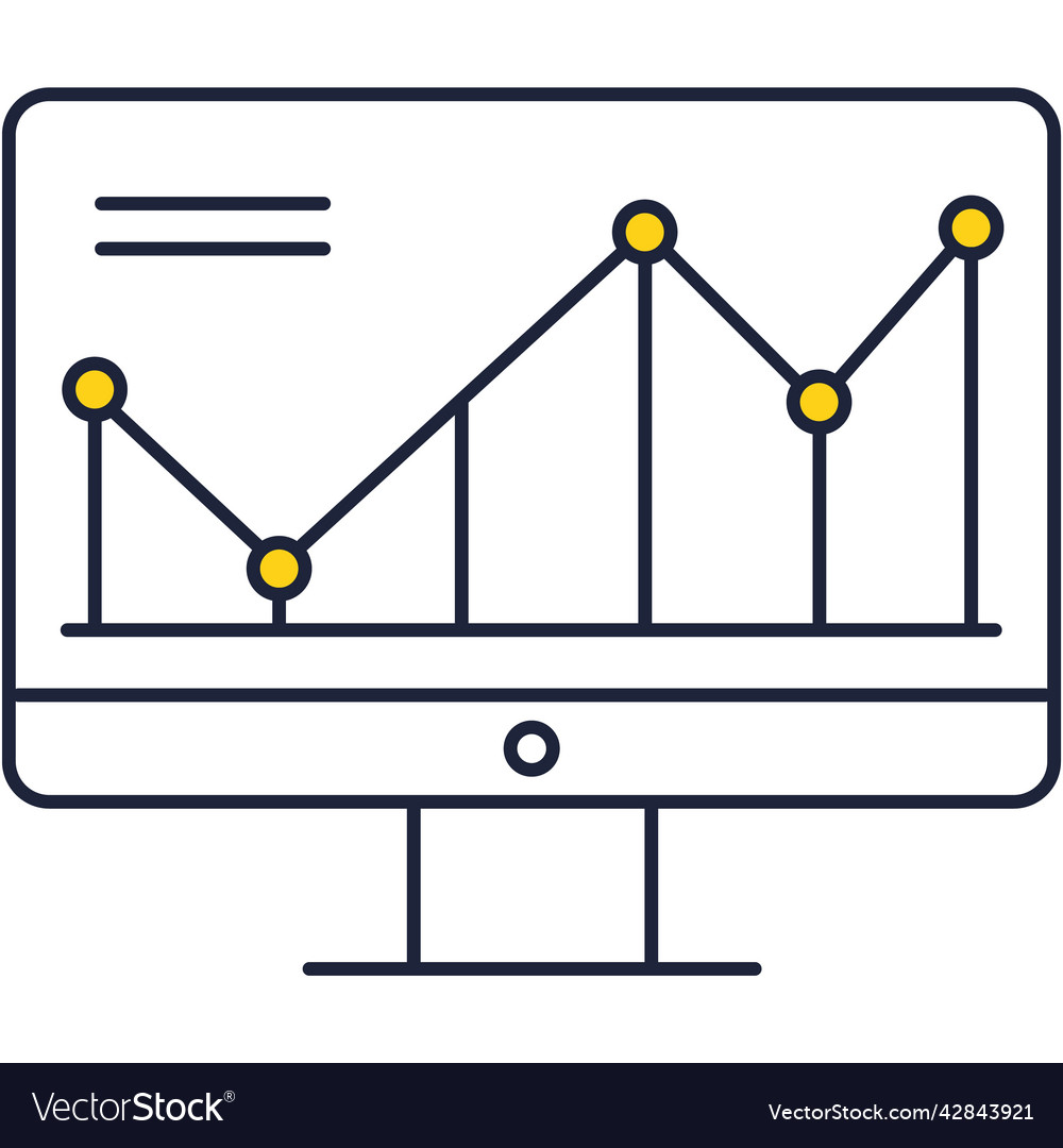 Seo performance icon business data analysis Vector Image