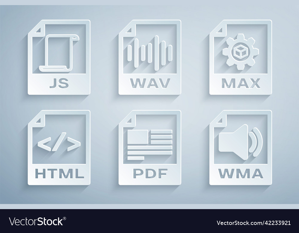 Set pdf file document max html wma wav and js