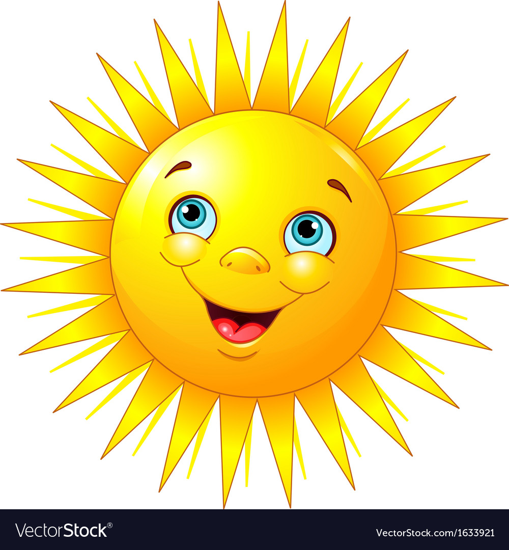 Smiling Sun Royalty Free Vector Image Vectorstock