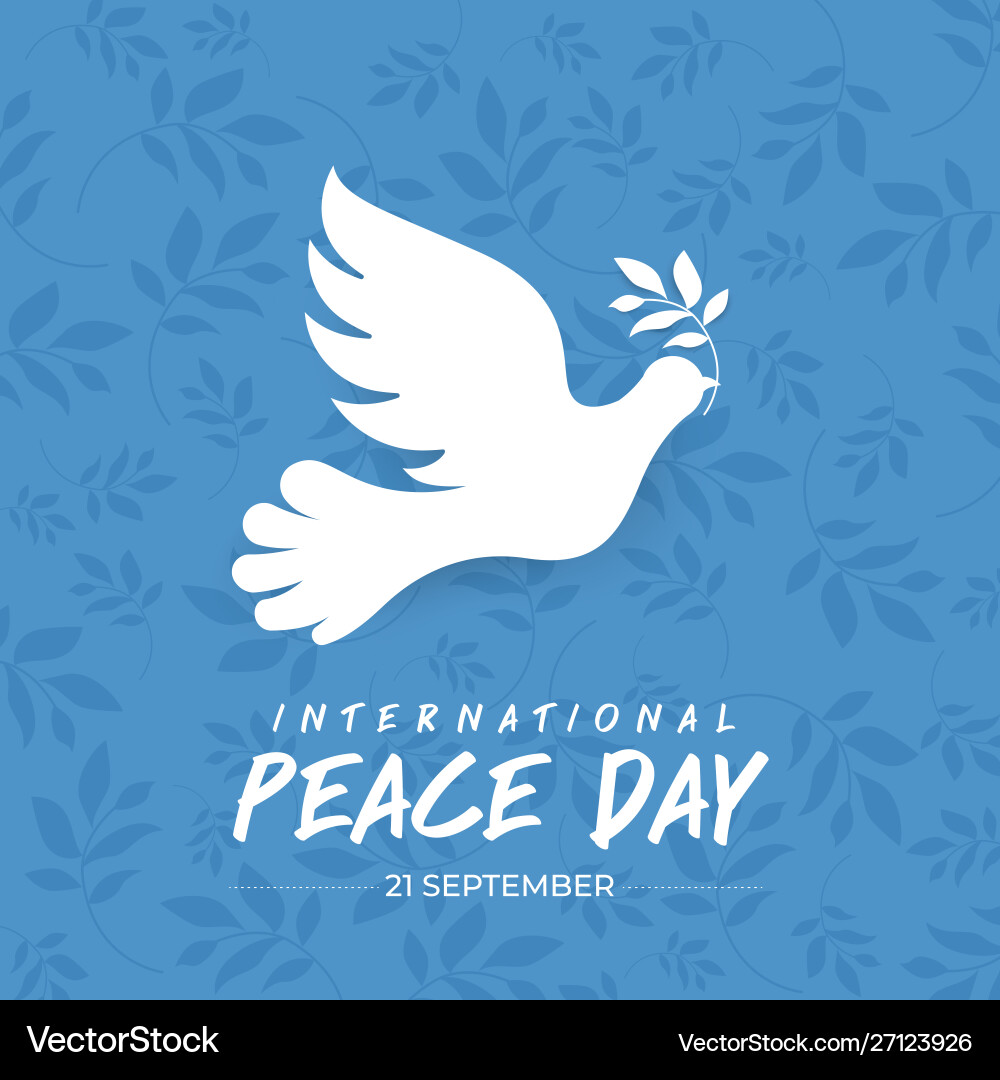 21 Sep International Peace Day Royalty Free Vector Image