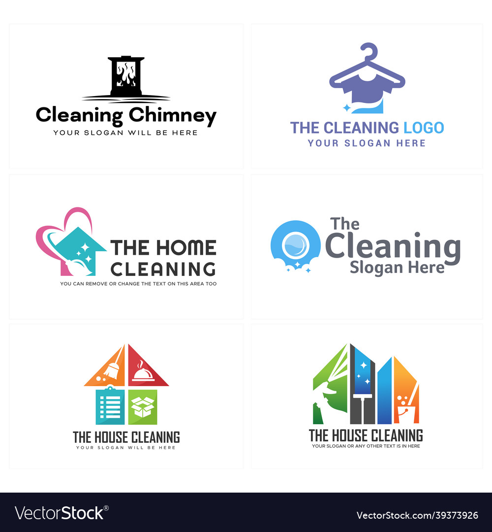 Cleaning service maintenance home logo design Vector Image