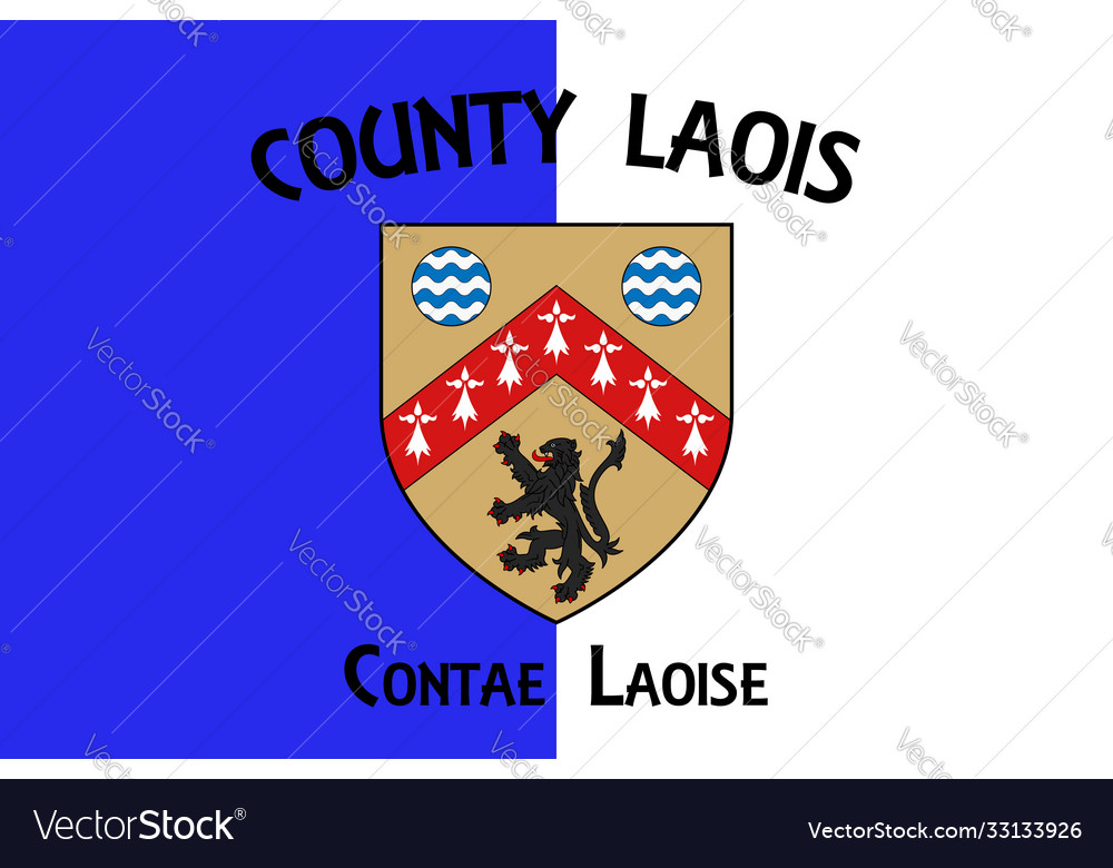 Flag county laois in ireland Royalty Free Vector Image