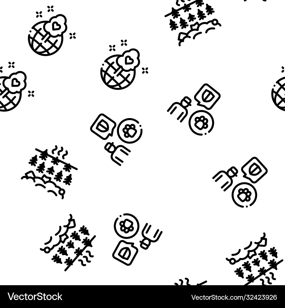 Forestry lumberjack seamless pattern Royalty Free Vector