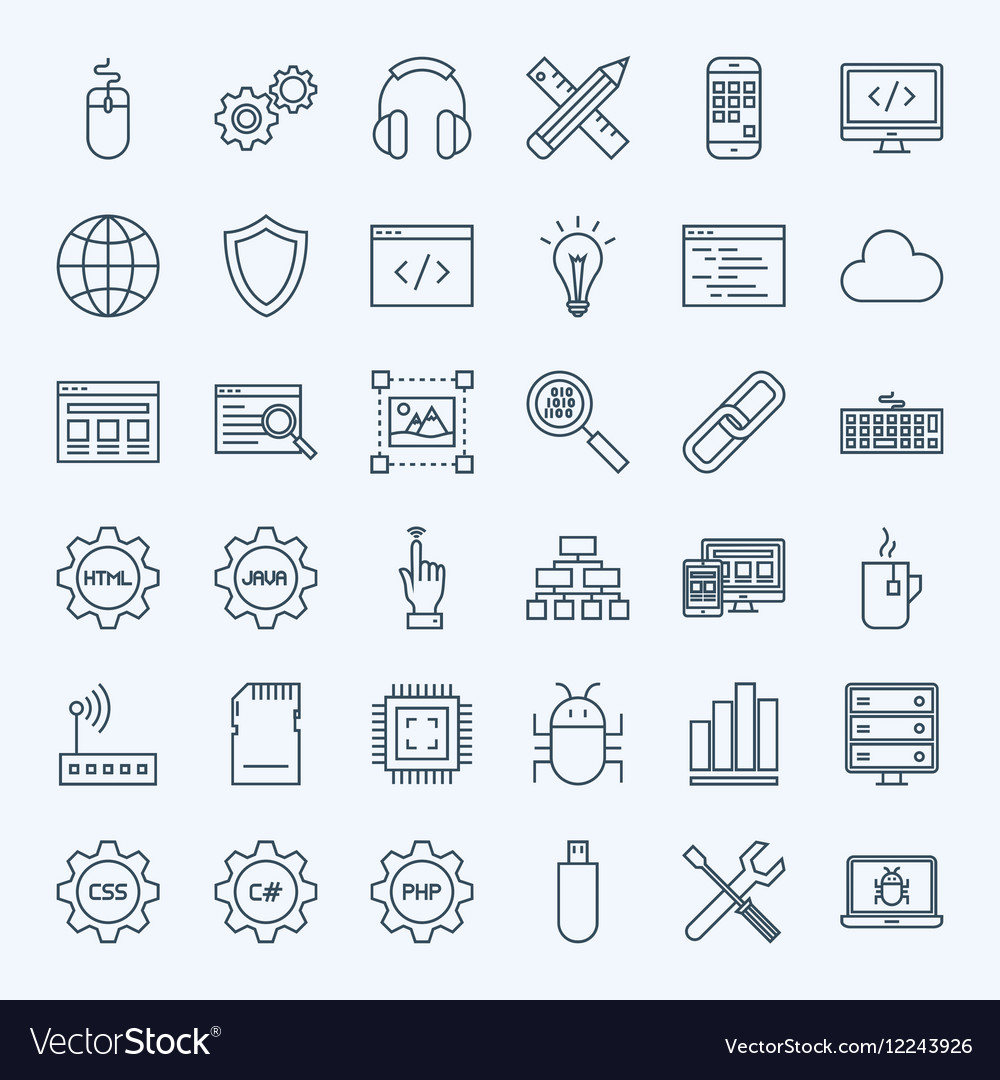 Line programming icons