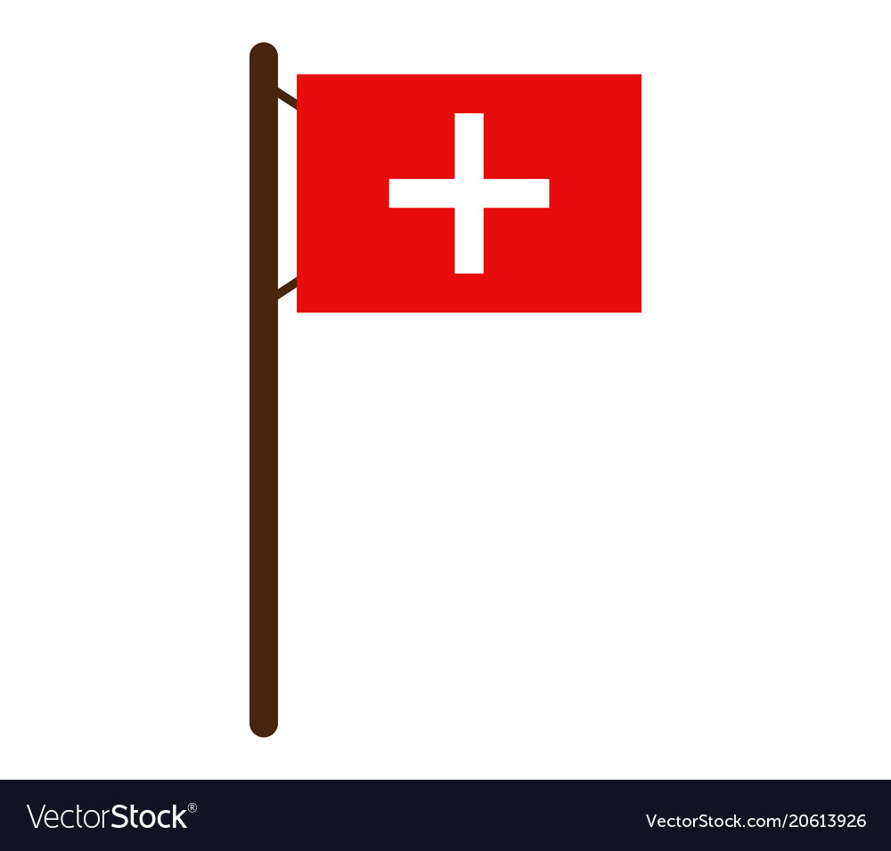 Swiss flag Royalty Free Vector Image - VectorStock