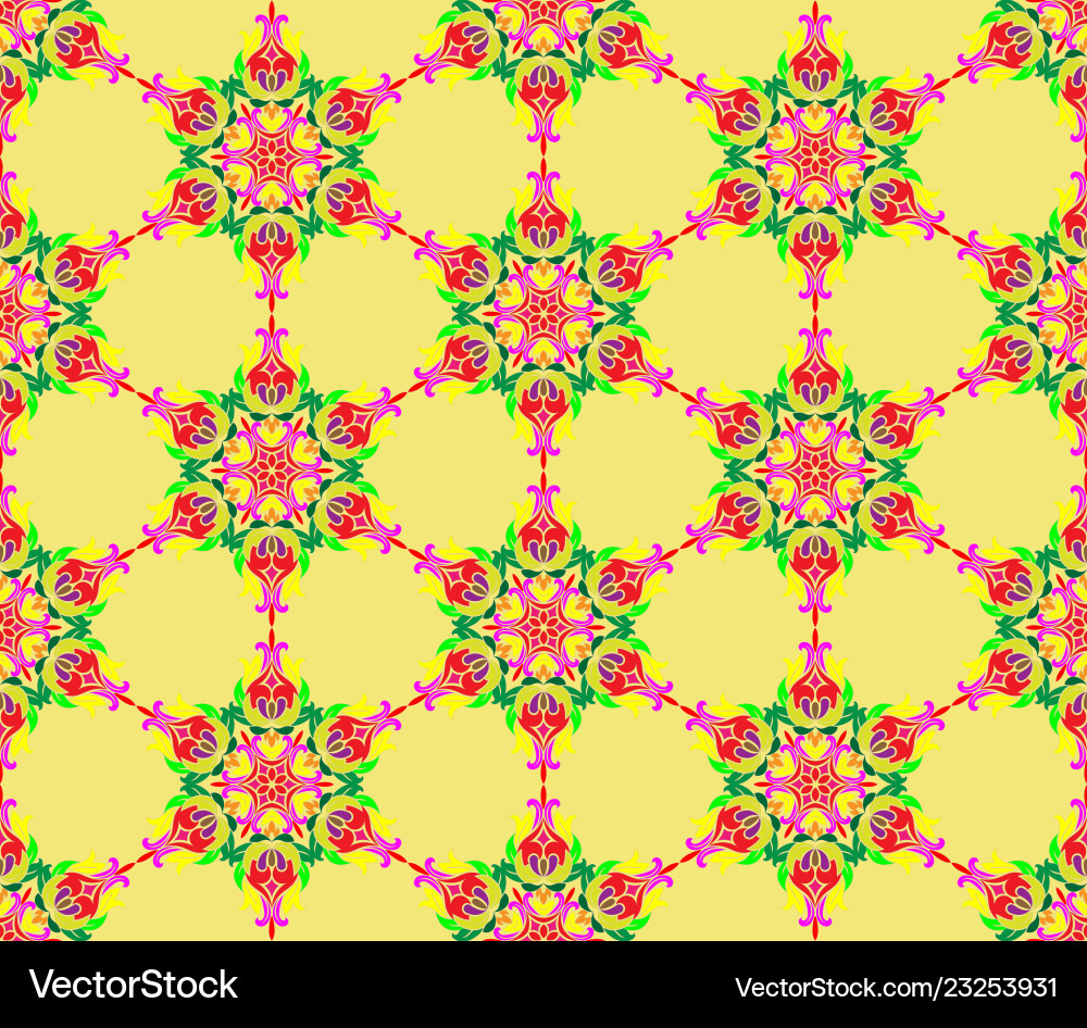 Background with seamless pattern in islamic Vector Image