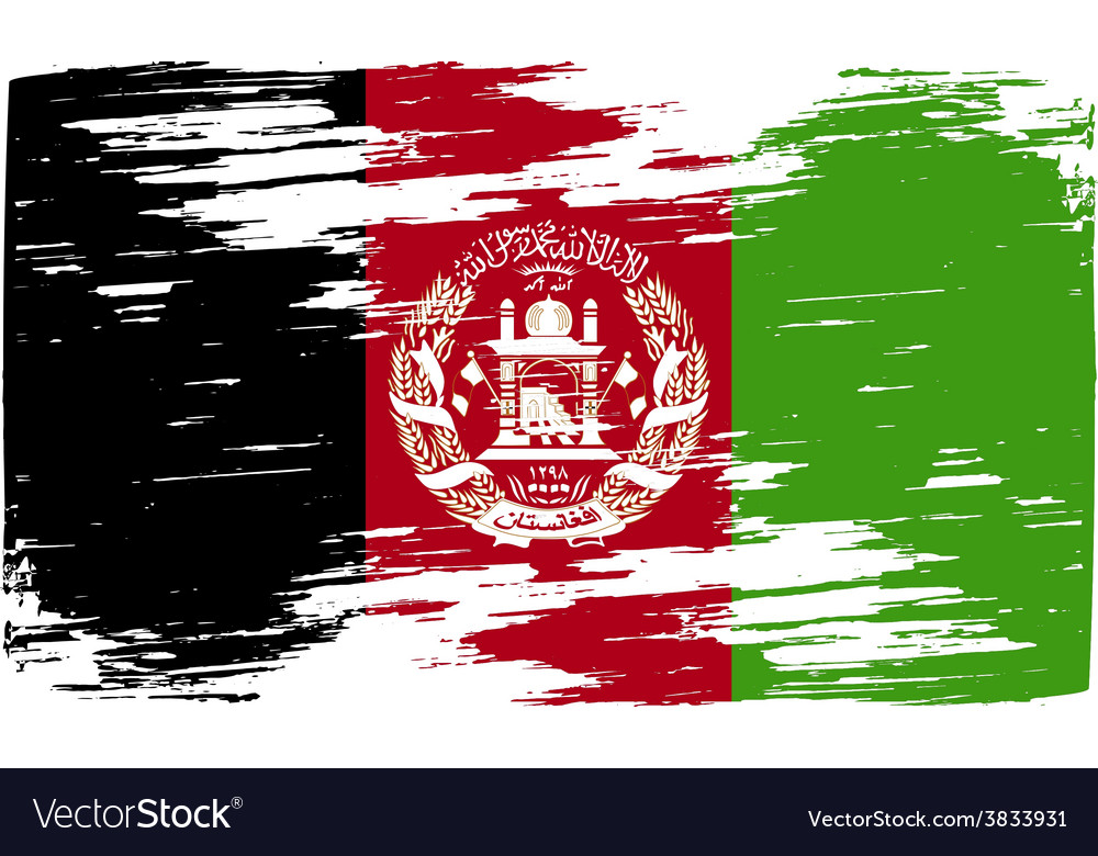 Flag of afghanistan with old texture