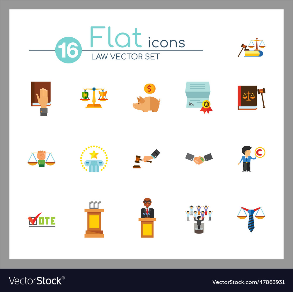 Law icon set