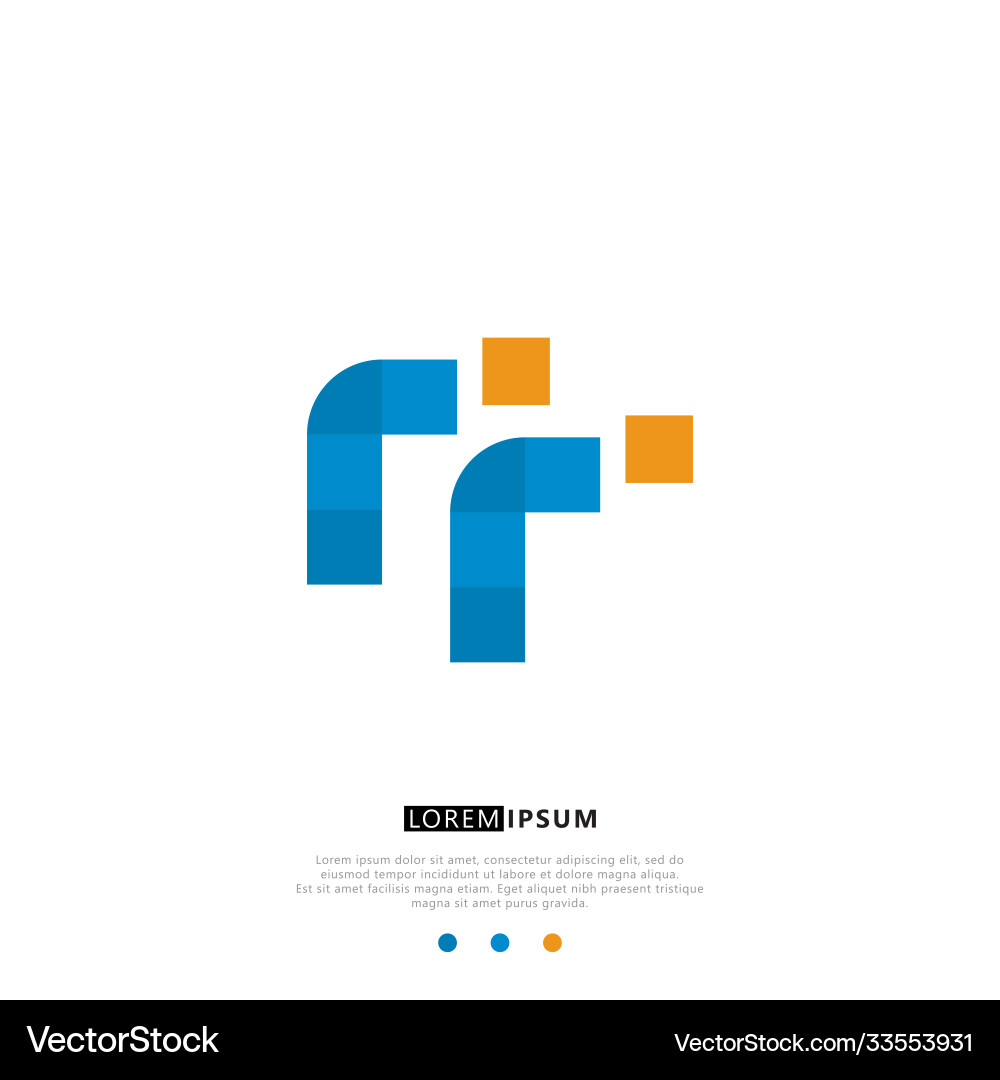 Rr or logo letter initial design template Vector Image