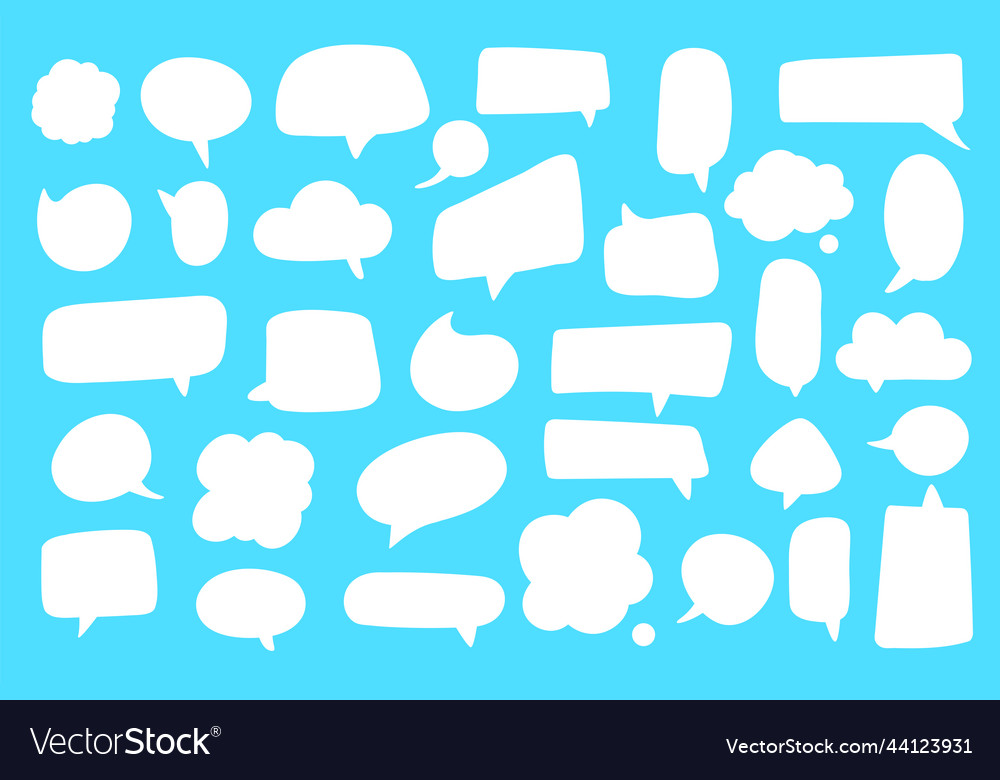 Set of speech bubble boxes for dialogs cartoon Vector Image