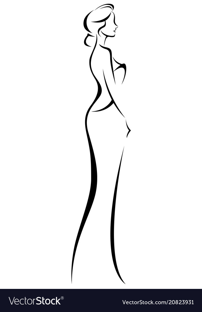 dress silhouette drawing