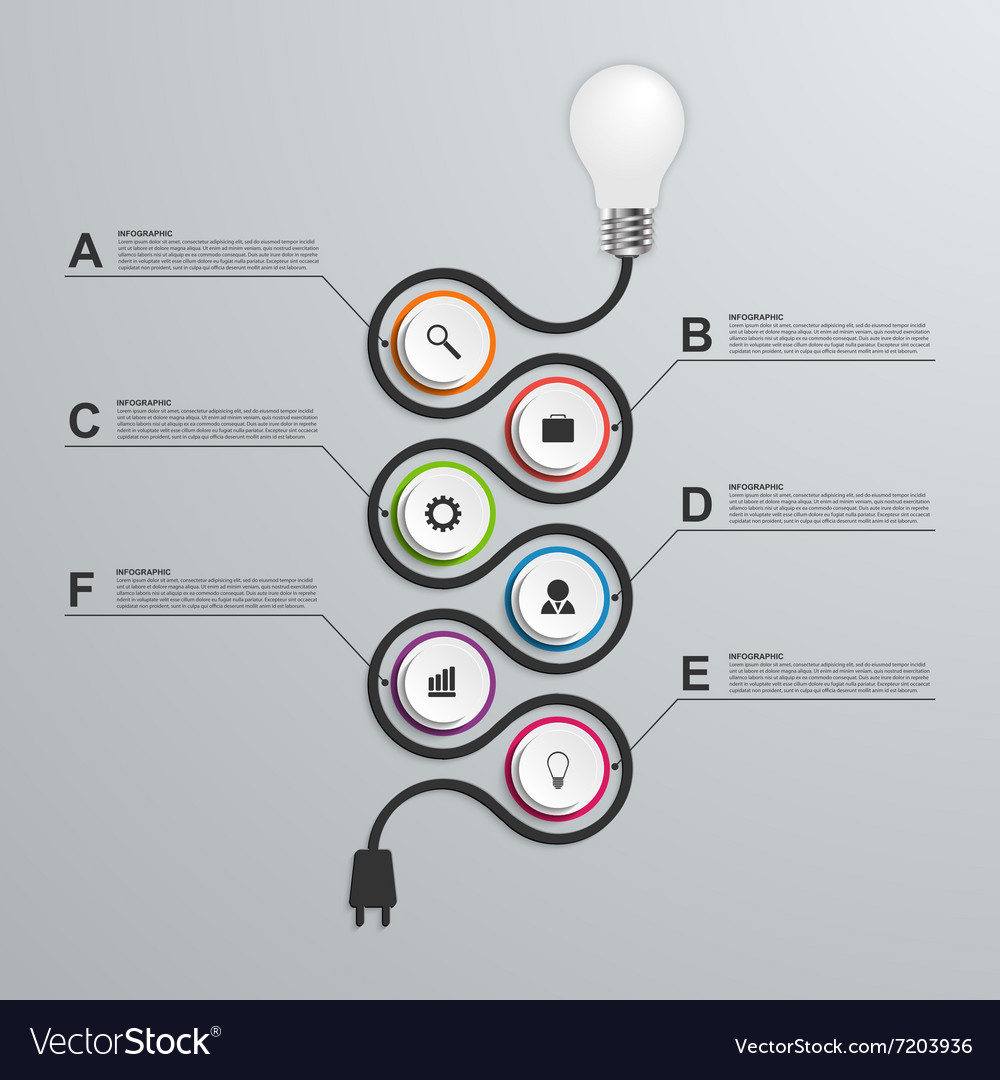 Abstract infographics design template 3d light