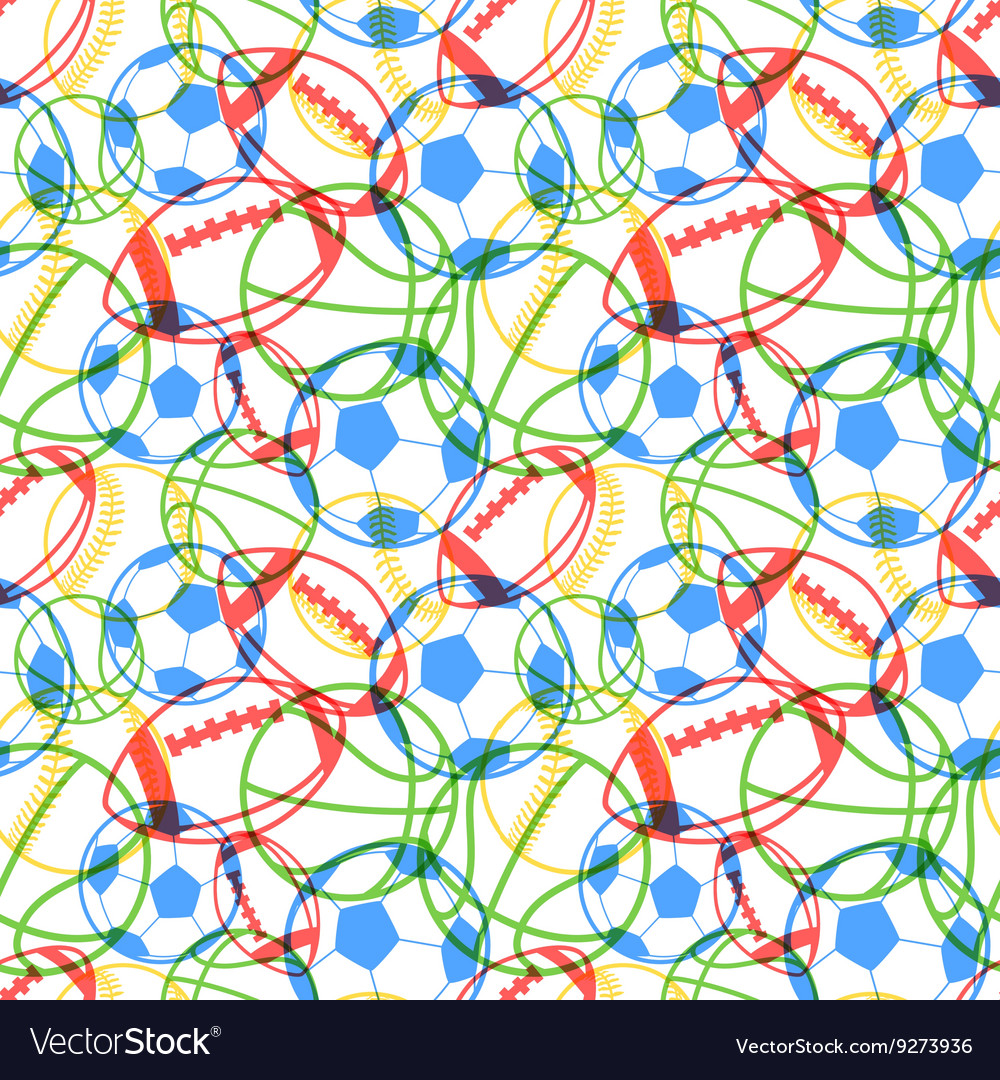 Bright colorful multiple sports balls icons Vector Image