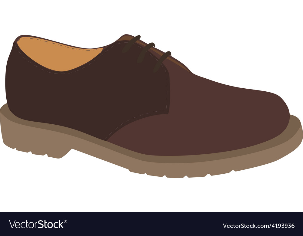 Brown shoe Royalty Free Vector Image - VectorStock