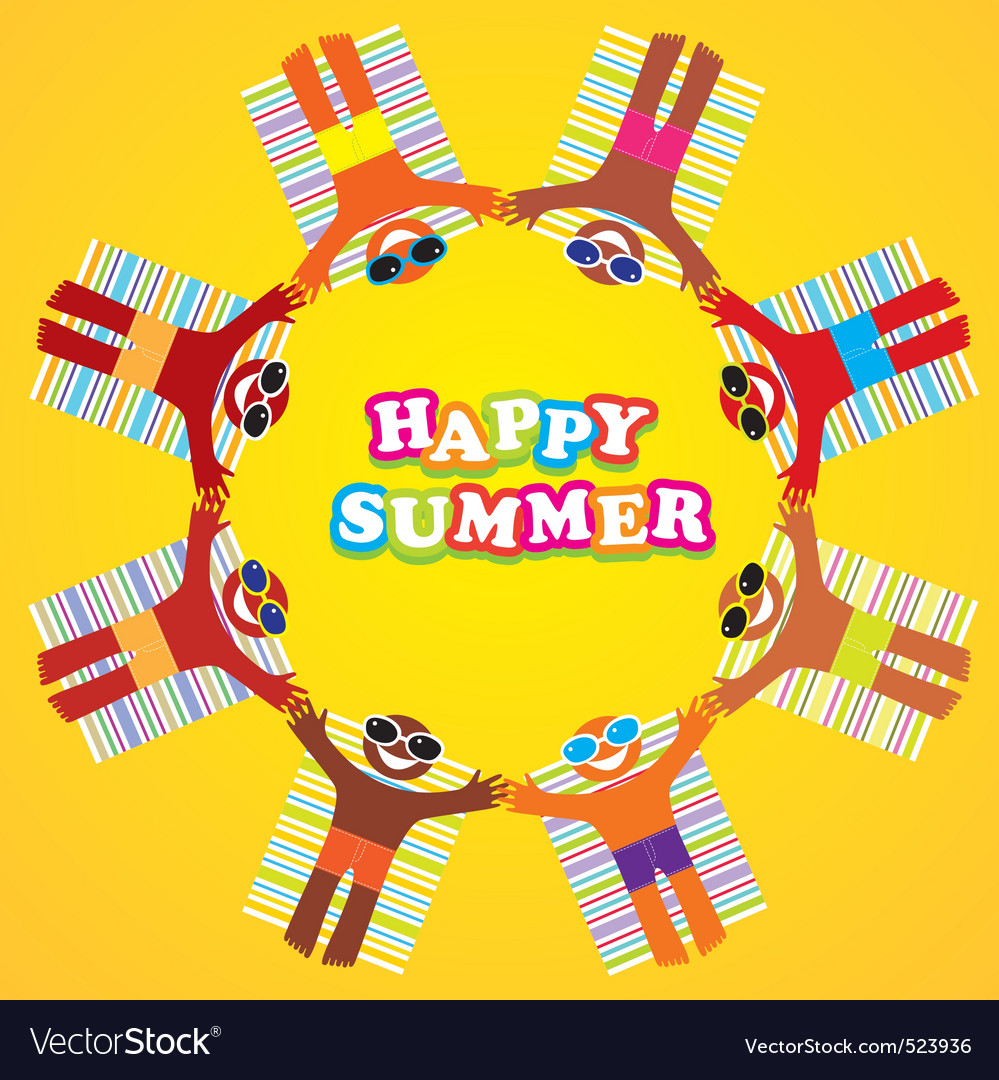 Happy summer many people