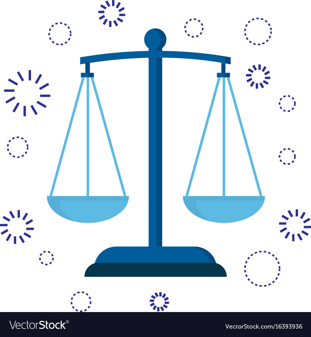 Icon scales of justice sign judge or lawyer