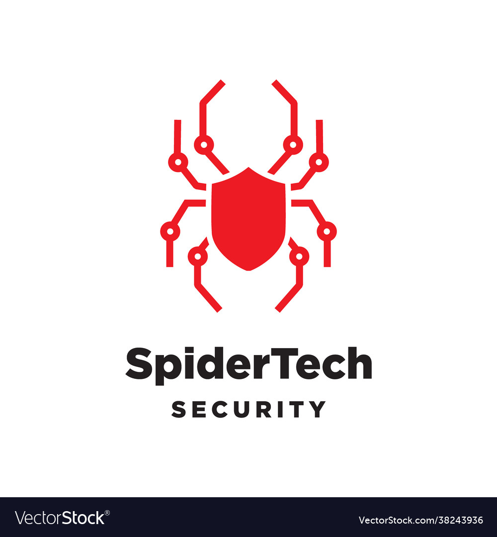 Spider tech logo Royalty Free Vector Image VectorStock