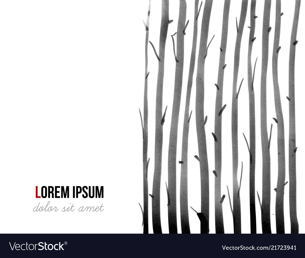 Abstract minimalistic black ink design template vector image Abstract minimalistic black ink design template