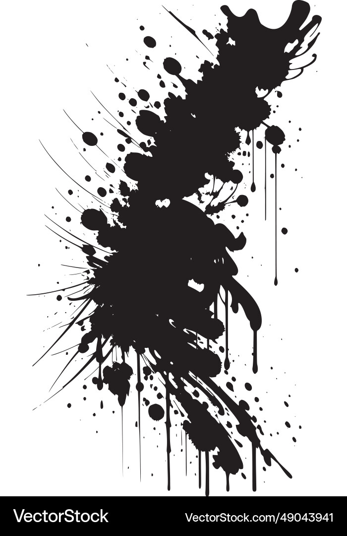 Black ink splatters Royalty Free Vector Image - VectorStock