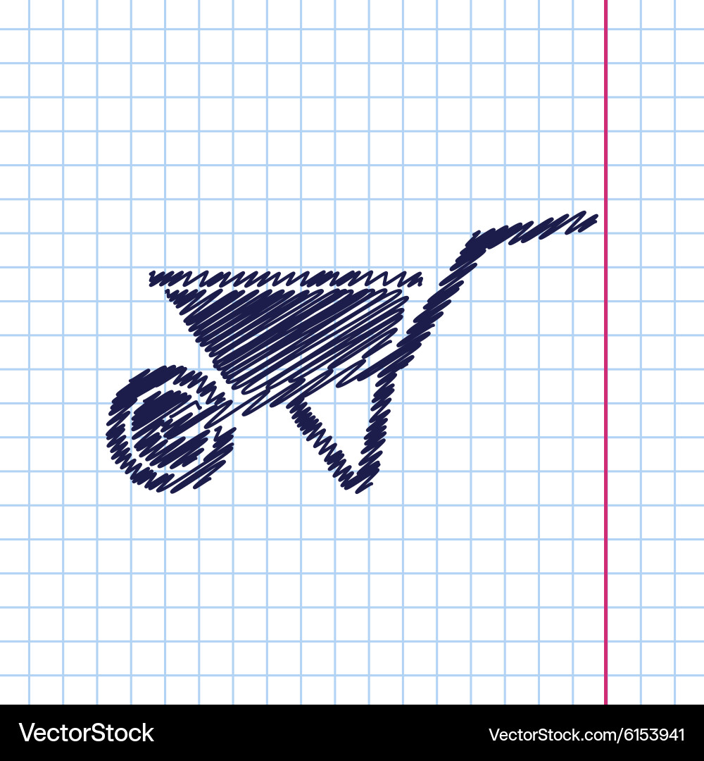 Color flat barrow icon Royalty Free Vector Image