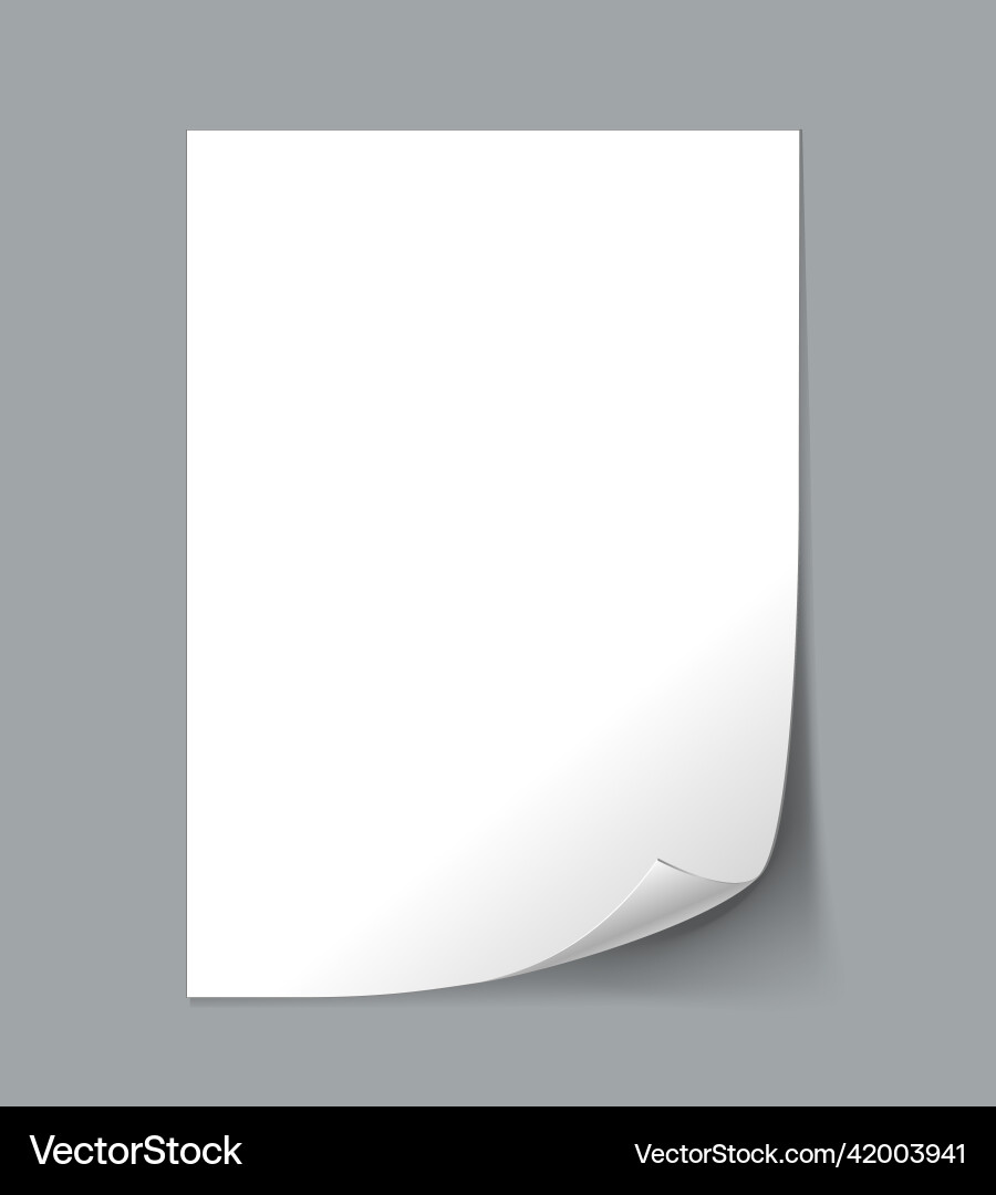 Empty paper sheet Royalty Free Vector Image - VectorStock