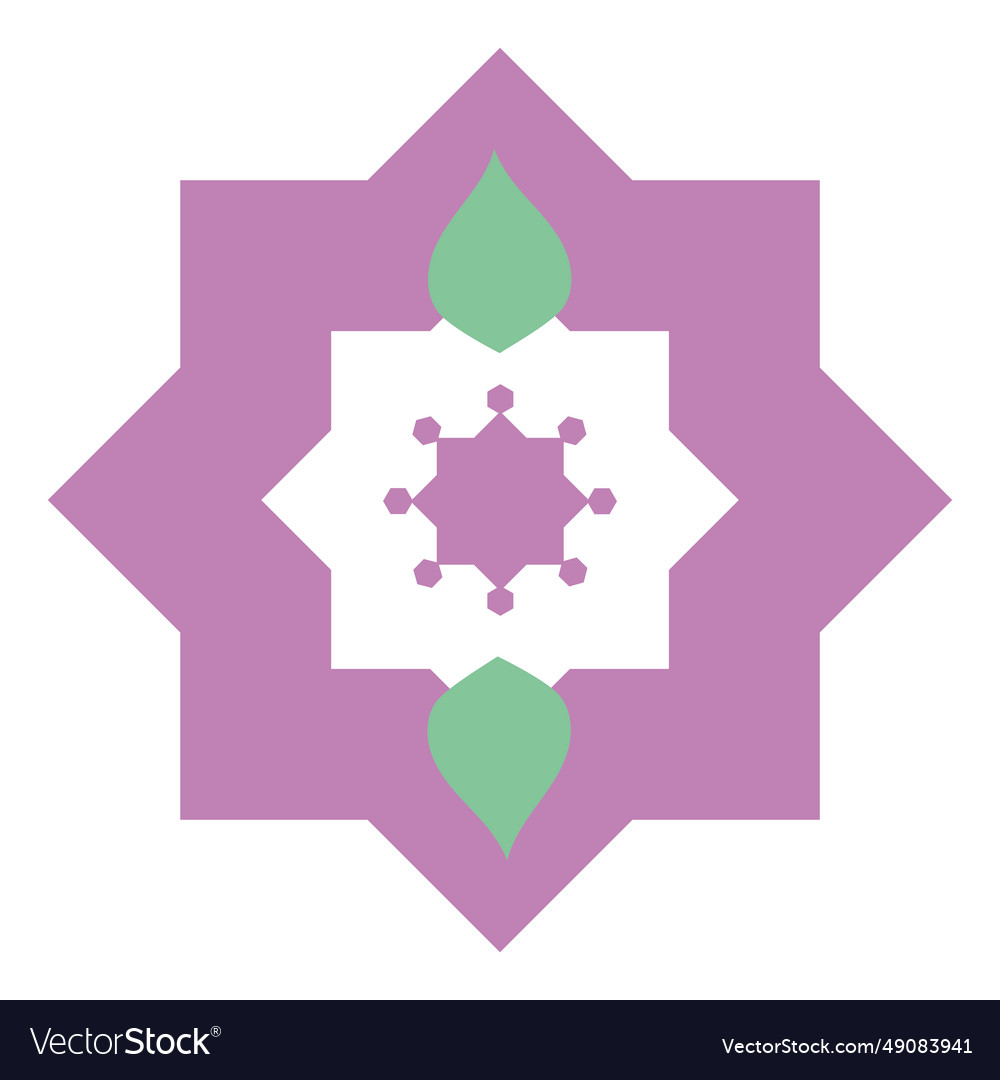 Islamic star purple Royalty Free Vector Image - VectorStock