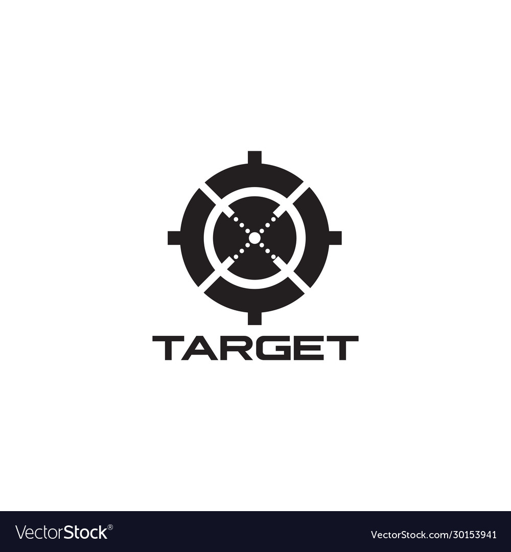 Target logo design template Royalty Free Vector Image