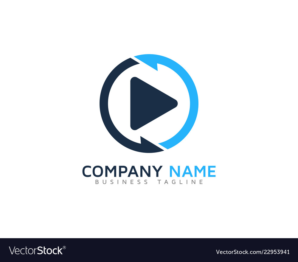 Transfer Video Logo Icon Design Royalty Free Vector Image