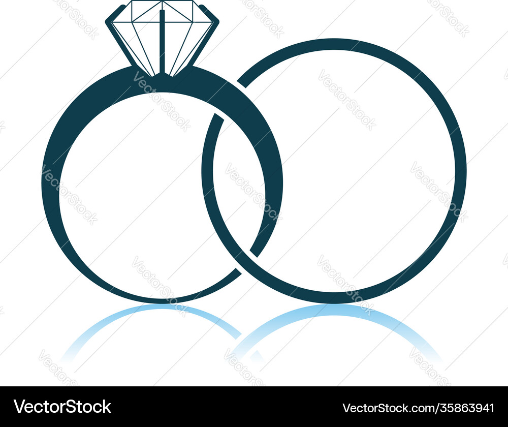 Wedding rings icon Royalty Free Vector Image - VectorStock